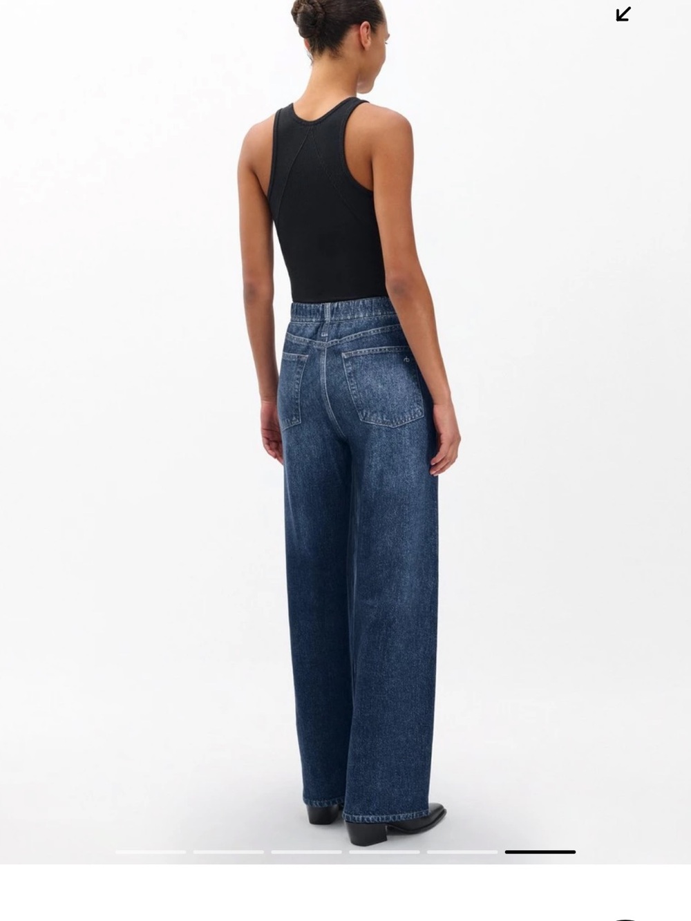 NWT Rag & Bone Miramar Terry Wide Leg Pant in Petra; XXS - Picture 6 of 7